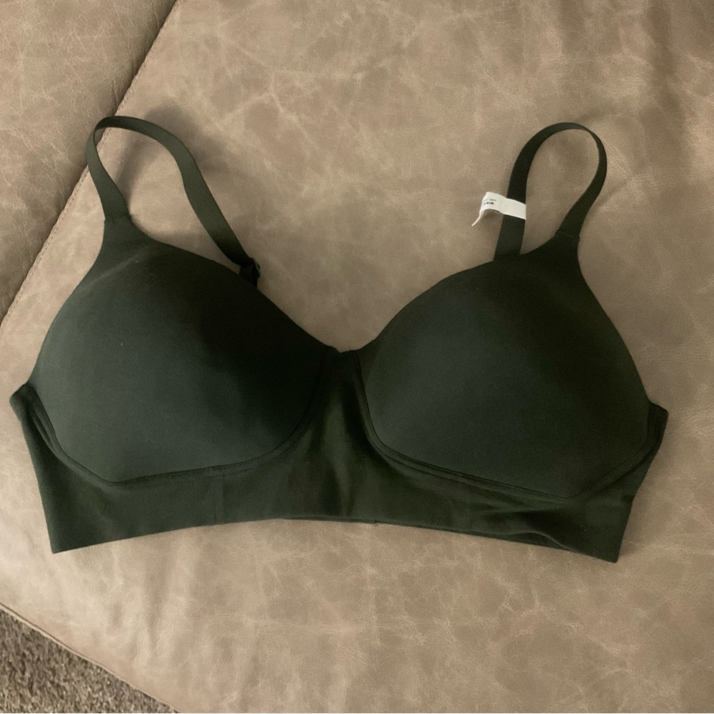Aerie Dark Green Wireless Bra 38DD NWT